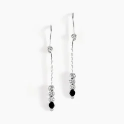 Discount Histoire d'Or Boucles D'oreilles Pendantes Cyprielle Argent Blanc Pierre De Synthese