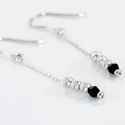 Discount Histoire d'Or Boucles D'oreilles Pendantes Cyprielle Argent Blanc Pierre De Synthese