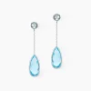 Histoire d'Or Boucles D'oreilles Pendantes Denis Or Blanc Topaze* Boucles D'Oreilles|Boucles D'Oreilles Pendantes