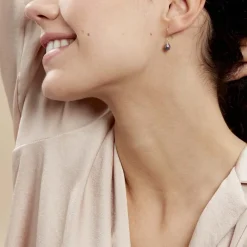 New Histoire d'Or Boucles D'oreilles Pendantes Severiane Or Jaune Perle De Culture