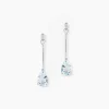 Histoire d'Or Boucles D'oreilles Pendantes Goutte Or Blanc Topaze* Boucles D'Oreilles|Boucles D'Oreilles Pendantes