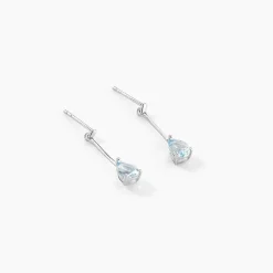 Histoire d'Or Boucles D'oreilles Pendantes Goutte Or Blanc Topaze* Boucles D'Oreilles|Boucles D'Oreilles Pendantes