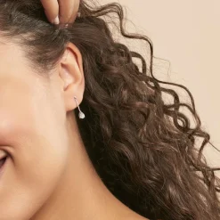 Histoire d'Or Boucles D'oreilles Pendantes Goutte Or Blanc Topaze* Boucles D'Oreilles|Boucles D'Oreilles Pendantes