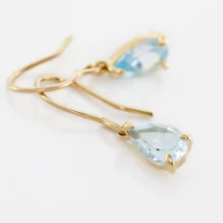 Hot Histoire d'Or Boucles D'oreilles Pendantes Kalyne Or Jaune Topaze or jaune topaze bleue