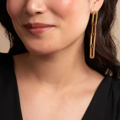 Histoire d'Or Boucles D'oreilles Pendantes Gracen Acier Jaune* Boucles D'Oreilles|Boucles D'Oreilles Fantaisie