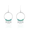 Discount Histoire d'Or Boucles D'oreilles Pendantes Polyna Argent Blanc Pierre De Synthese