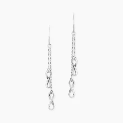Sale Histoire d'Or Boucles D'oreilles Pendantes Noelle Argent Blanc