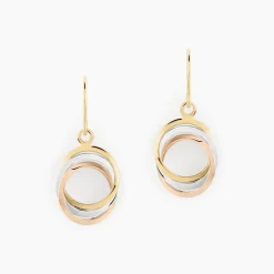 Histoire d'Or Boucles D'oreilles Pendantes Berangere Triple Cercles Or Tricolore* Boucles D'Oreilles|Boucles D'Oreilles Pendantes