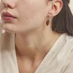 Histoire d'Or Boucles D'oreilles Pendantes Vyara Argent Blanc Ambre* Boucles D'Oreilles|Boucles D'Oreilles Fantaisie