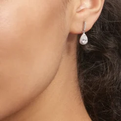 Histoire d'Or Boucles D'oreilles Pendantes Briony Argent Blanc Oxyde De Zirconium* Boucles D'Oreilles|Boucles D'Oreilles Fantaisie