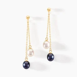 Histoire d'Or Boucles D'oreilles Pendantes Or Jaune Brayann Perles De Culture* Boucles D'Oreilles|Boucles D'Oreilles Pendantes