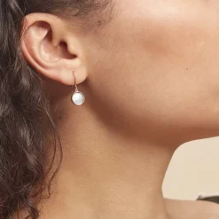 Histoire d'Or Boucles D'oreilles Pendantes Joana Or Rose Nacre