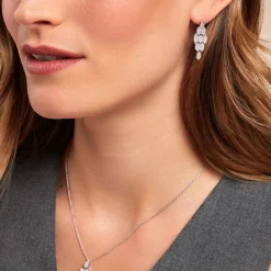 Histoire d'Or Boucles D'oreilles Pendantes Versailles Argent Blanc Oxyde Zirconium* Boucles D'Oreilles|Boucles D'Oreilles Pendantes