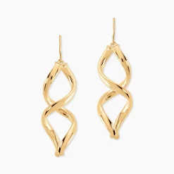 Histoire d'Or Boucles D'oreilles Pendantes Merone Vagues Or Jaune* Boucles D'Oreilles|Boucles D'Oreilles Pendantes