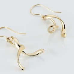 Histoire d'Or Boucles D'oreilles Pendantes Merone Vagues Or Jaune* Boucles D'Oreilles|Boucles D'Oreilles Pendantes