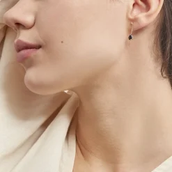 Online Histoire d'Or Boucles D'oreilles Pendantes Goutte or jaune saphir