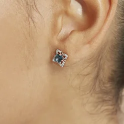 Histoire d'Or Boucles D'oreilles Pendantes Haia Or Rose Topaze Et Oxyde De Zirconium* Boucles D'Oreilles|Boucles D'Oreilles Pendantes