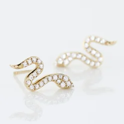 Hot Histoire d'Or Boucles D'oreilles Pendantes Dorilis Or Jaune Oxyde De Zirconium