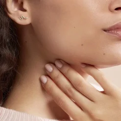 Hot Histoire d'Or Boucles D'oreilles Pendantes Dorilis Or Jaune Oxyde De Zirconium