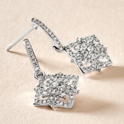 Histoire d'Or Boucles D'oreilles Pendantes Rosée Or Blanc Diamant* Boucles D'Oreilles|Boucles D'Oreilles Pendantes