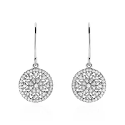 Histoire d'Or Boucles D'oreilles Pendantes Brunilda Argent Blanc Oxyde De Zirconium* Boucles D'Oreilles|Boucles D'Oreilles Fantaisie
