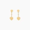 Outlet Histoire d'Or Boucles D'oreilles Pendantes Anne-maudae Pendantes Coeurs Or Jaune