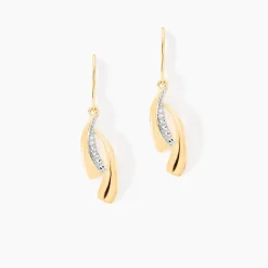 Histoire d'Or Boucles D'oreilles Pendantes Aube Or Bicolore Diamant* Boucles D'Oreilles|Boucles D'Oreilles Pendantes