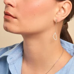 Histoire d'Or Boucles D'oreilles Pendantes Rosemay Argent Blanc Oxyde De Zirconium* Boucles D'Oreilles|Boucles D'Oreilles Fantaisie