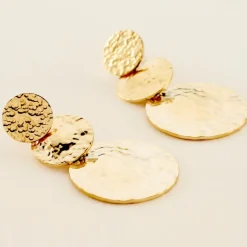 Sale Histoire d'Or Boucles D'oreilles Pendantes Josephine Acier Doré