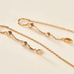 Histoire d'Or Boucles D'oreilles Pendantes Akoni Plaqué Or Jaune Oxyde De Zirconium* Boucles D'Oreilles|Boucles D'Oreilles Fantaisie