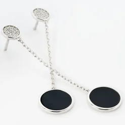 Histoire d'Or Boucles D'oreilles Pendantes Adonya Argent Céramique Et Oxyde* Boucles D'Oreilles|Boucles D'Oreilles Fantaisie