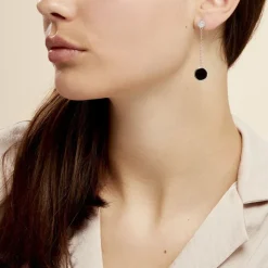 Histoire d'Or Boucles D'oreilles Pendantes Adonya Argent Céramique Et Oxyde* Boucles D'Oreilles|Boucles D'Oreilles Fantaisie