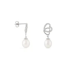 Histoire d'Or Boucles D'oreilles Pendantes Rosella Argent  Perle De Culture Et Oxyde* Boucles D'Oreilles|Boucles D'Oreilles Fantaisie