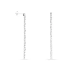 New Histoire d'Or Boucles D'oreilles Pendantes Lou-anne De Zirconium argent blanc oxyde