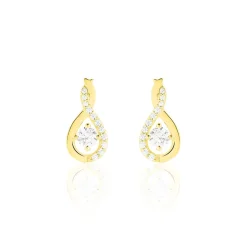 Histoire d'Or Boucles D'oreilles Pendantes Evana Or Jaune Oxyde De Zirconium* Boucles D'Oreilles|Boucles D'Oreilles Pendantes