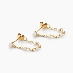 Histoire d'Or Boucles D'oreilles Pendantes Or Jaune Tiny Pearls Perle* Boucles D'Oreilles|Boucles D'Oreilles Pendantes