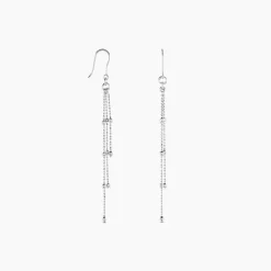 Clearance Histoire d'Or Boucles D'oreilles Pendantes Laïa Argent Blanc