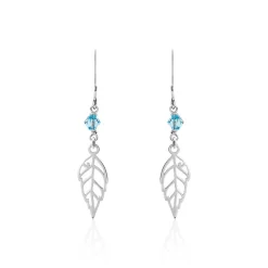 Histoire d'Or Boucles D'oreilles Pendantes Angelika Argent Blanc Pierre De Synthese* Boucles D'Oreilles|Boucles D'Oreilles Fantaisie