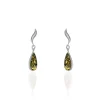 Online Histoire d'Or Boucles D'oreilles Pendantes Argent Blanc Odilon Ambre