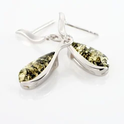 Online Histoire d'Or Boucles D'oreilles Pendantes Argent Blanc Odilon Ambre