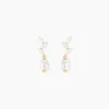 Histoire d'Or Boucles D'Oreilles Pendantes Nacrée Or Jaune Perle De Culture Oxyde De Zirconium* Boucles D'Oreilles|Boucles D'Oreilles Pendantes