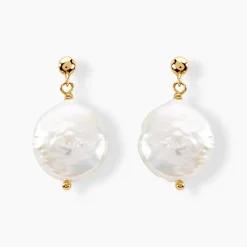 Histoire d'Or Boucles D'oreilles Pendantes Baroka Or Jaune Perle De Culture* Boucles D'Oreilles|Boucles D'Oreilles Pendantes