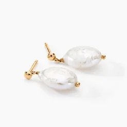 Histoire d'Or Boucles D'oreilles Pendantes Baroka Or Jaune Perle De Culture* Boucles D'Oreilles|Boucles D'Oreilles Pendantes