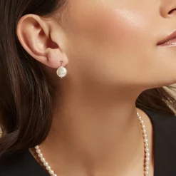 Histoire d'Or Boucles D'oreilles Pendantes Baroka Or Jaune Perle De Culture* Boucles D'Oreilles|Boucles D'Oreilles Pendantes