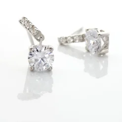 Histoire d'Or Boucles D'oreilles Pendantes Paciane Or Blanc Oxyde De Zirconium* Boucles D'Oreilles|Boucles D'Oreilles Pendantes