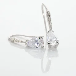 Histoire d'Or Boucles D'oreilles Pendantes Adib Or Blanc Oxyde De Zirconium* Boucles D'Oreilles|Boucles D'Oreilles Pendantes