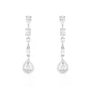 Histoire d'Or Boucles D'oreilles Pendantes Candia Or Blanc Oxyde De Zirconium* Boucles D'Oreilles|Boucles D'Oreilles Pendantes