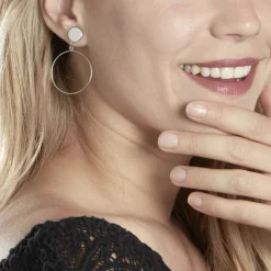 Histoire d'Or Boucles D'oreilles Pendantes Misao Argent Blanc* Boucles D'Oreilles|Boucles D'Oreilles Fantaisie