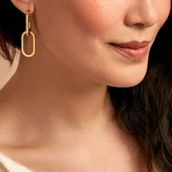 Histoire d'Or Boucles D'oreilles Pendantes Urban Line Acier Doré* Boucles D'Oreilles|Boucles D'Oreilles Fantaisie