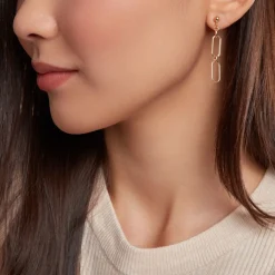 New Histoire d'Or Boucles D'oreilles Pendantes Escape Or Jaune